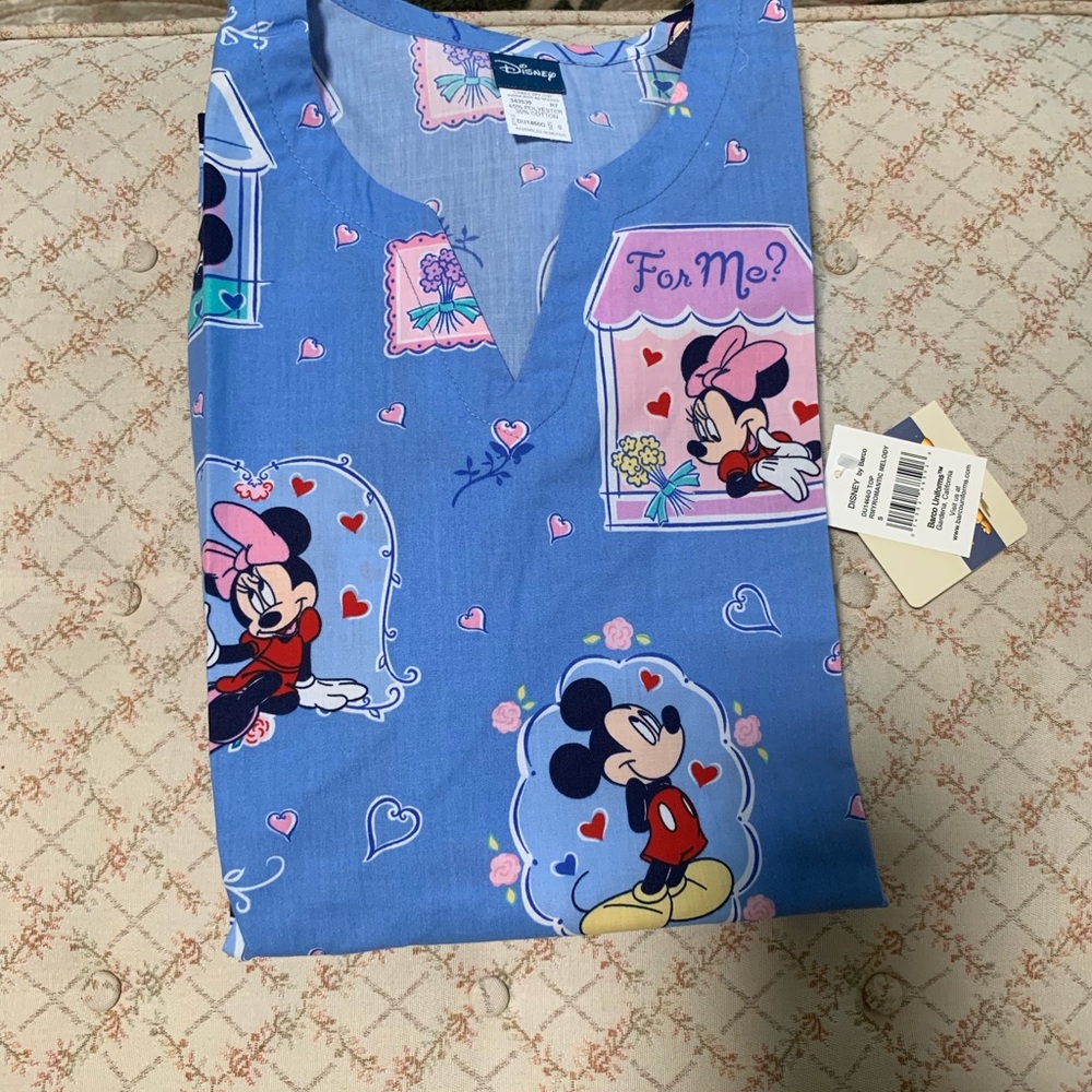 NWT Nurse Scrub Top by Disney